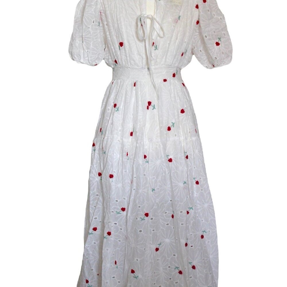 Midi Dress with Rose embroidered - Picture 2 of 2